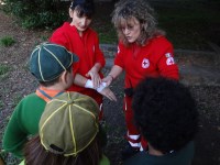 Attività Primo Soccorso con i lupetti degli scout CNGEI di Arenzano